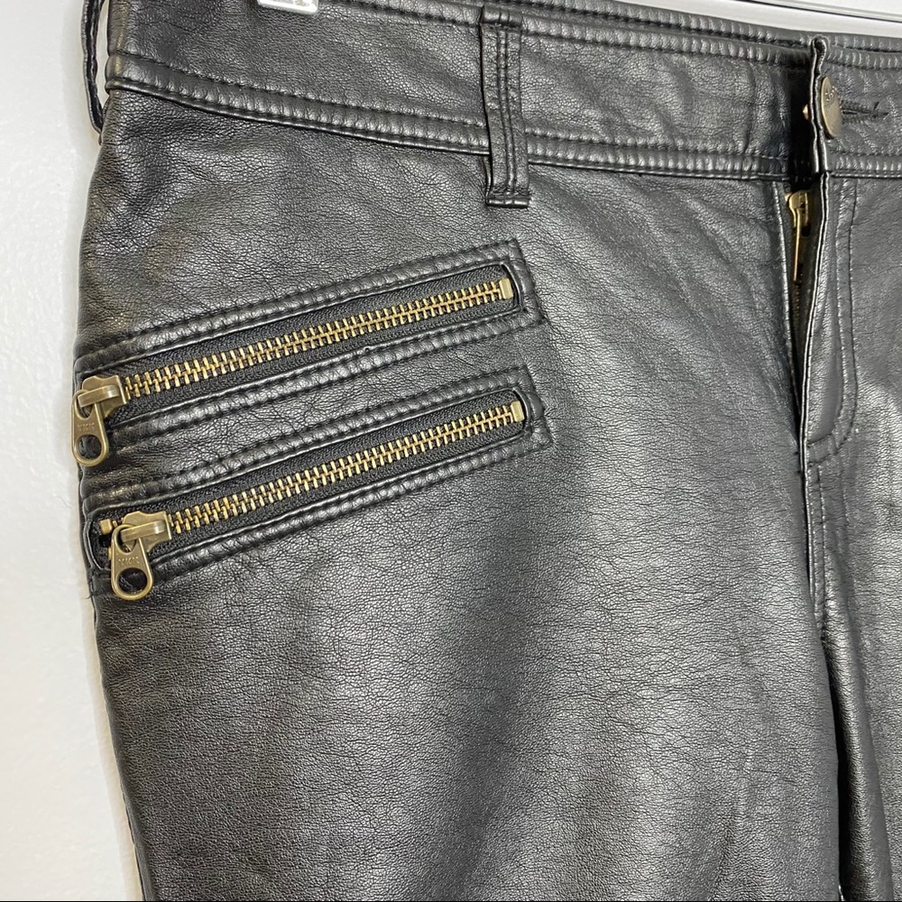 Free People Faux Leather Zip Moto Pants - Picture 6 of 10